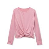 Girls Trail Twist Front LS Top